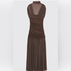 ZARA Combined Draped Maxi Dress